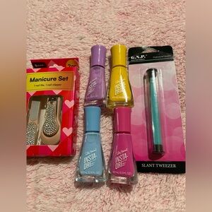 Sally Hansen Insta-Dri Nail Polish Set - Pink, Purple, Yellow, Blue